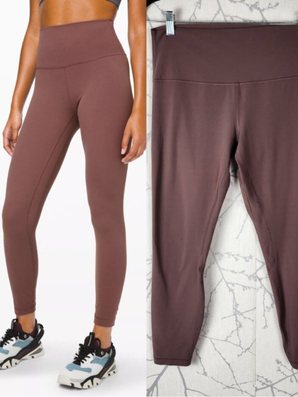 Lululemon Mauve Antique Bark Nulu High Rise Align Pants 25"